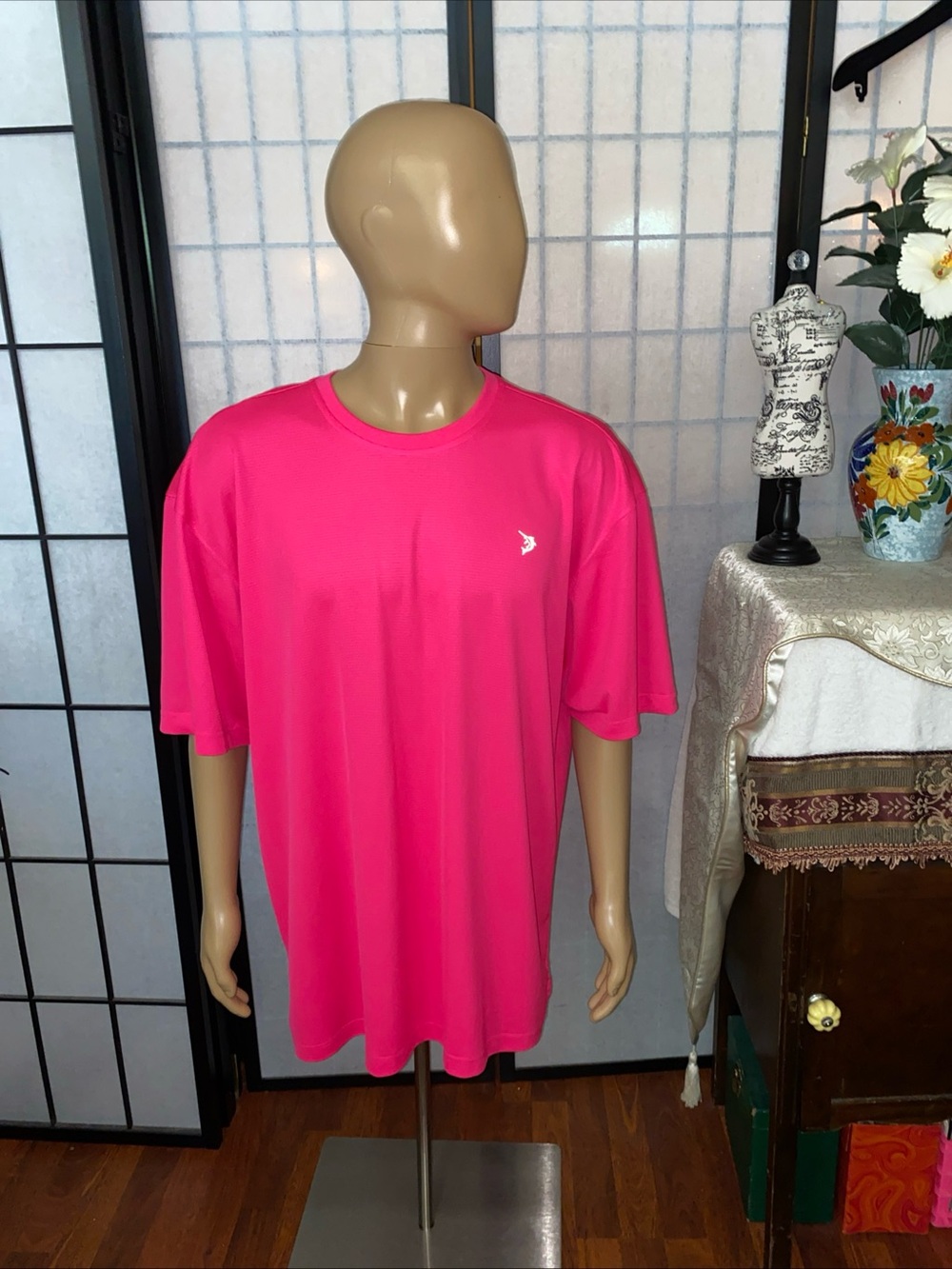 Reel Legends Men’s 2XL Vibrant Pink Pullover Moisture Wicking Poly T-Shirt